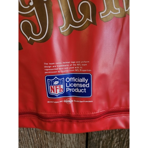 RARE Vintage 49ers Hanging Laundry Bag NFL Door Hanging Red Zipper San Francisco - Picture 3 of 5